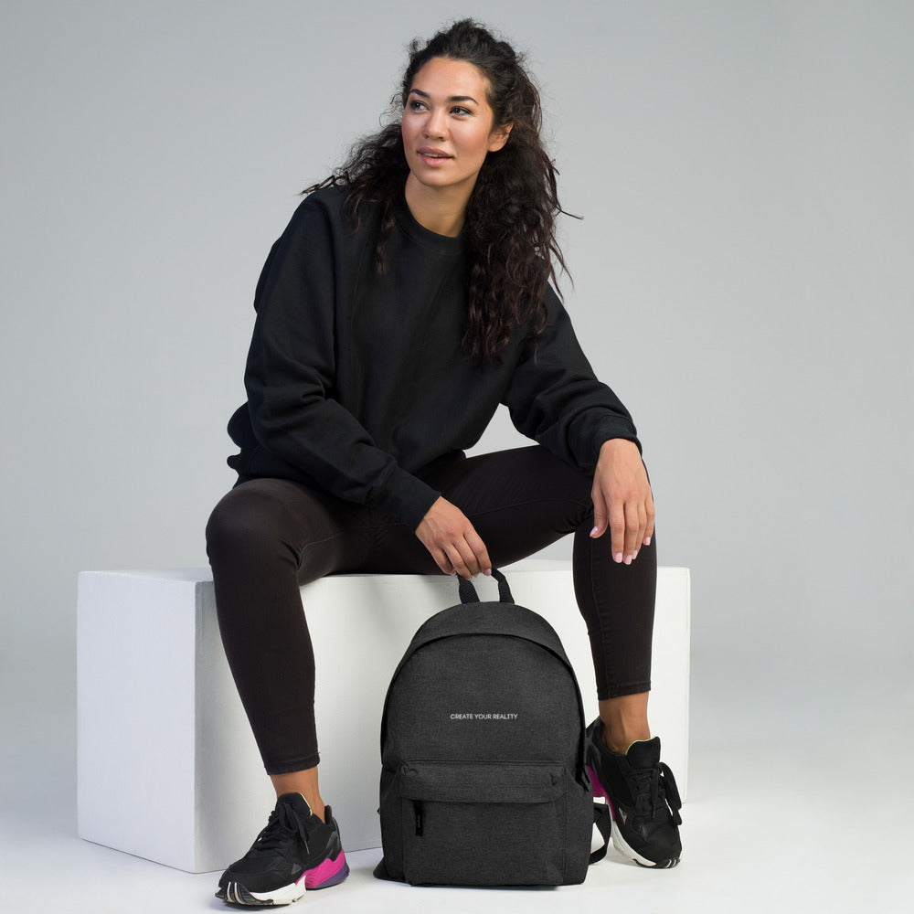 Classic "CREATE YOUR REALITY" Embroidered Backpack