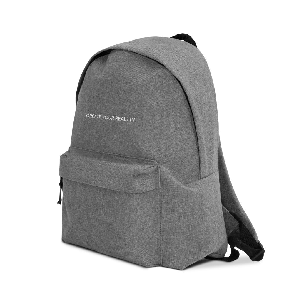 Classic "CREATE YOUR REALITY" Embroidered Backpack